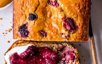 Berry Lemon and Yoghurt Loaf Recipe on Nourish Every Day Blog