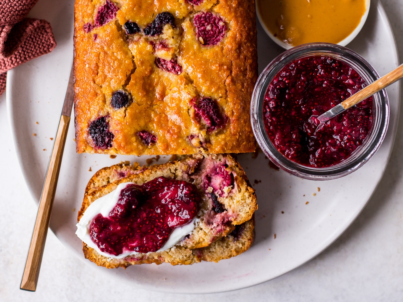Berry Lemon and Yoghurt Loaf Cake Recipe Image