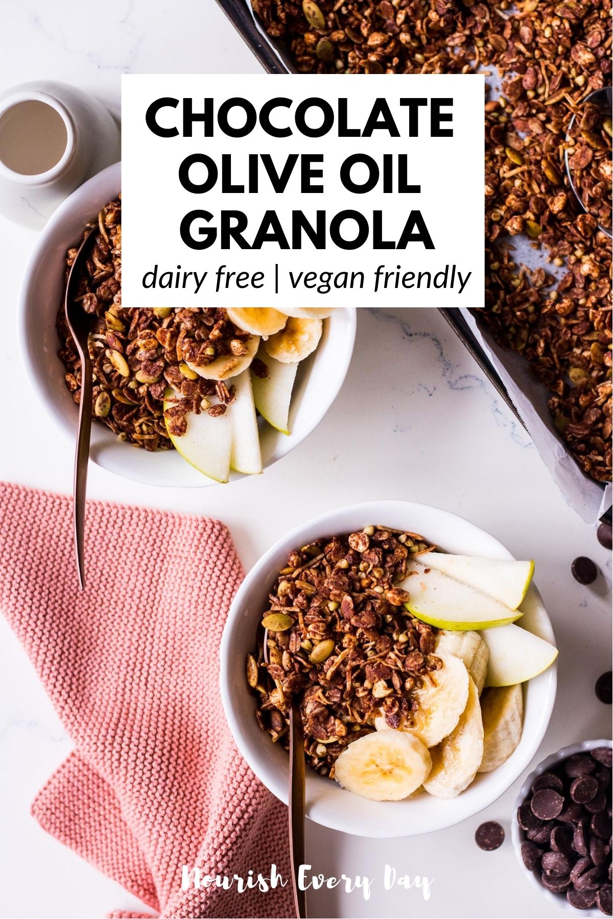 Healthy Chocolate Olive Oil Granola Recipe Pin