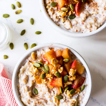 Cinnamon Apple Pie Porridge Recipe by Nourish Every Day