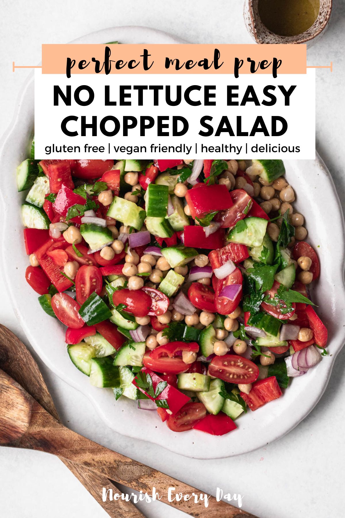 Recipe pin image of No Lettuce Easy Chopped Salad