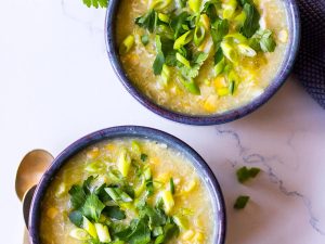 Chicken Sweet Corn Soup Recipe by Nourish Every Day